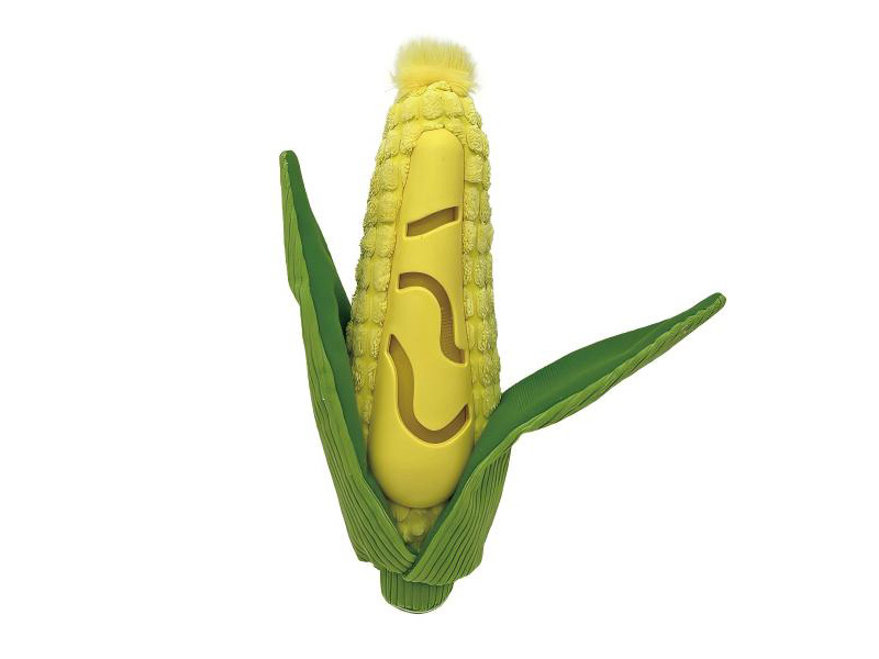 Corn Shaped Treat Dispensing Dog Toy with Squeaker