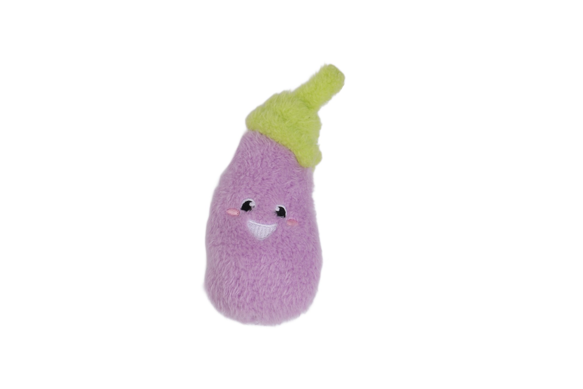 Cute Purple Eggplant Plush Cat Toy - Interactive Vegetable - Shaped Pet Play Toy