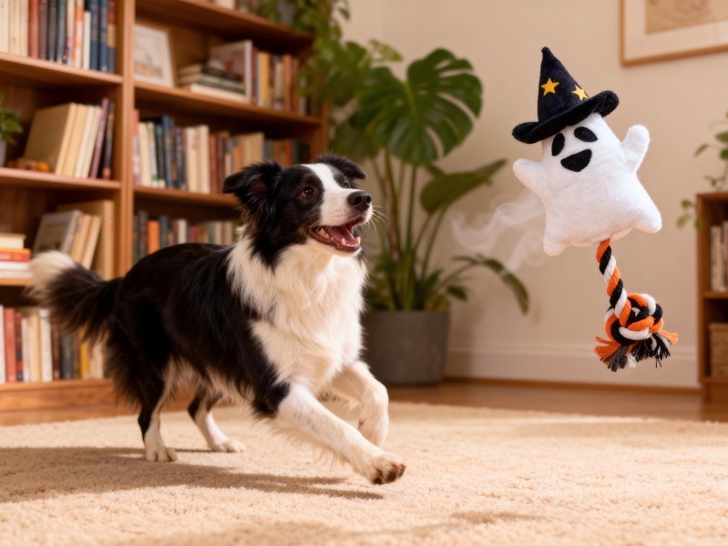 Halloween Ghost Rope Dog Toy
