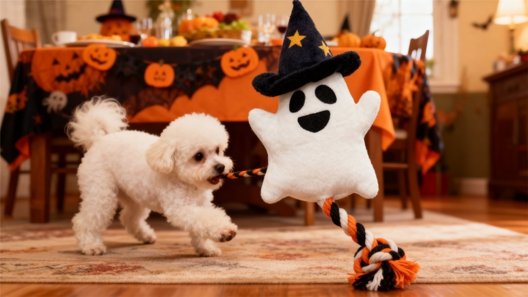 Halloween Ghost Rope Dog Toy