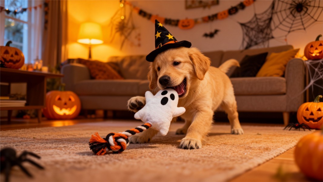 Halloween Ghost Rope Dog Toy