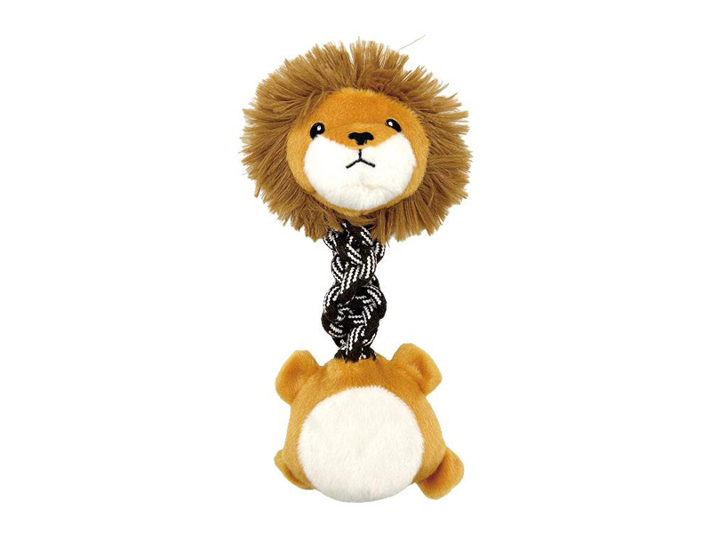 Roary the Tough Rope Squeaky Lion Dog Toy